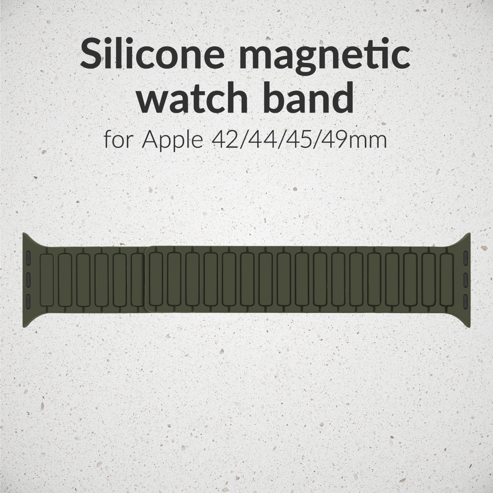 Mobilize Silicon Watch Band - Magnetic - for Apple 42/44/45/49mm - Green