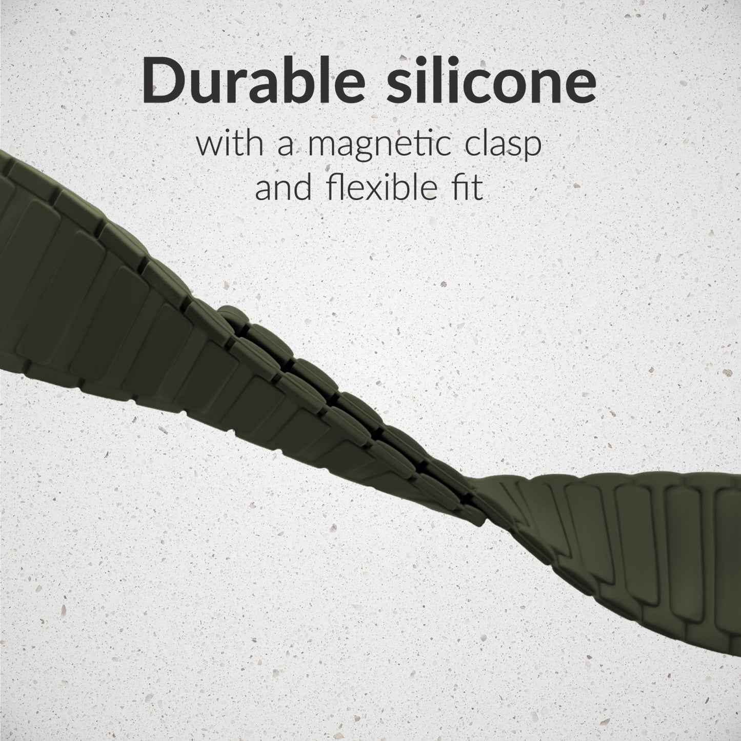Mobilize Silicon Watch Band - Magnetic - for Apple 42/44/45/49mm - Green