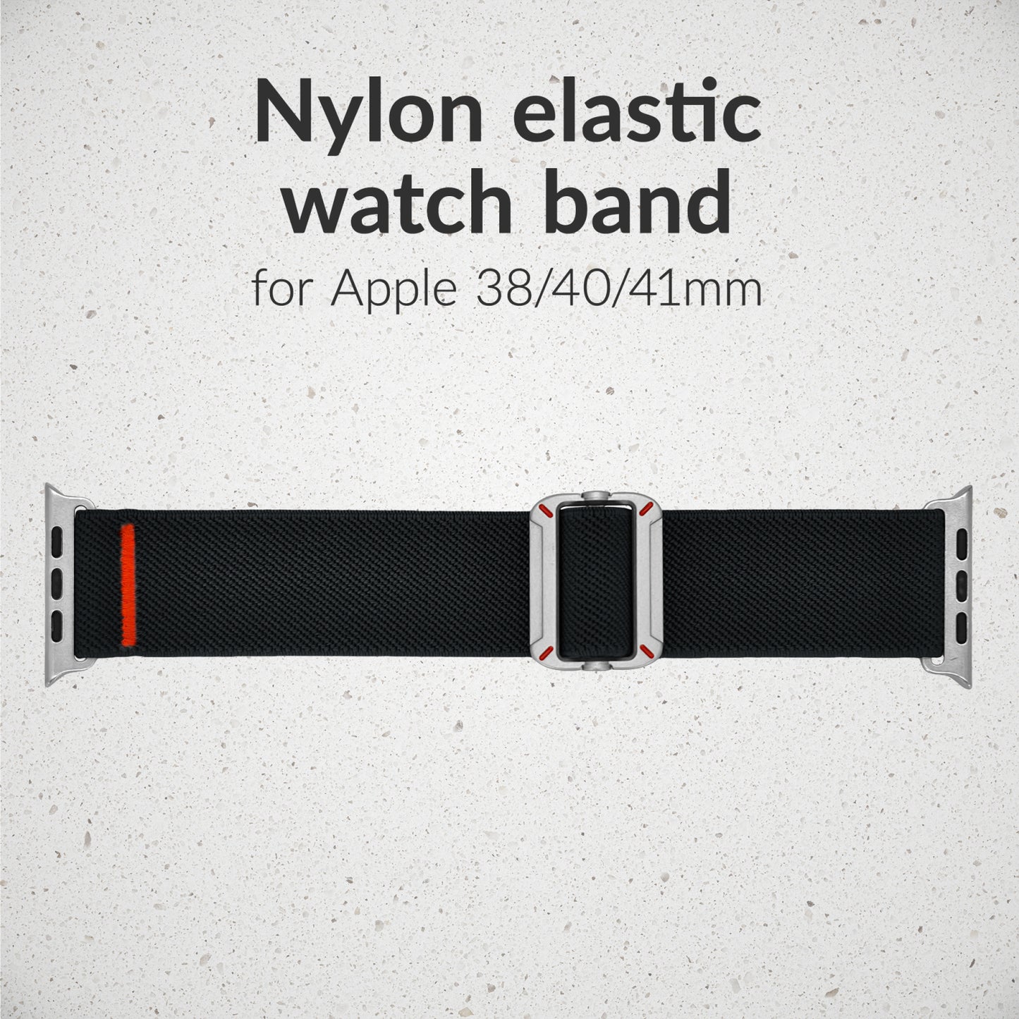 Mobilize Nylon Watch Band - Elastic - for Apple 38/40/41mm - Black