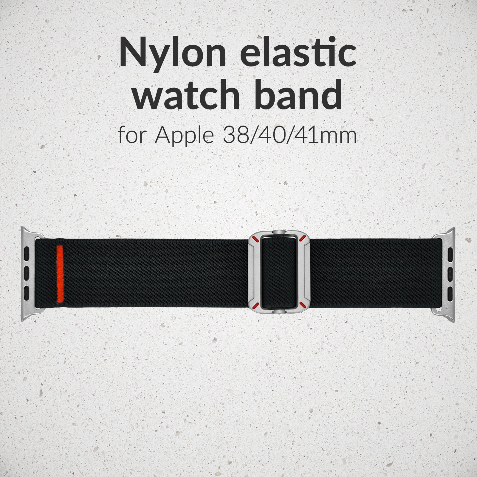Mobilize Nylon Watch Band - Elastic - for Apple 38/40/41mm - Black