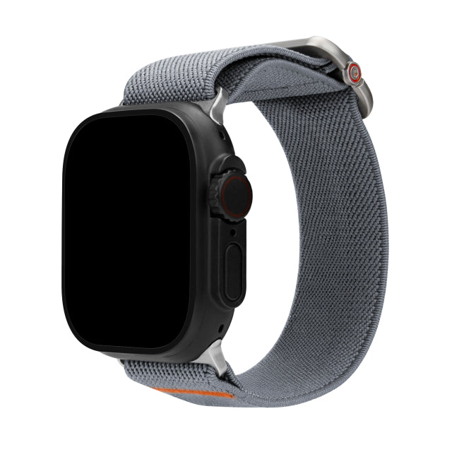 Mobilize Nylon Uhrenarmband - Elastisch - für Apple 38/40/41mm - Grau