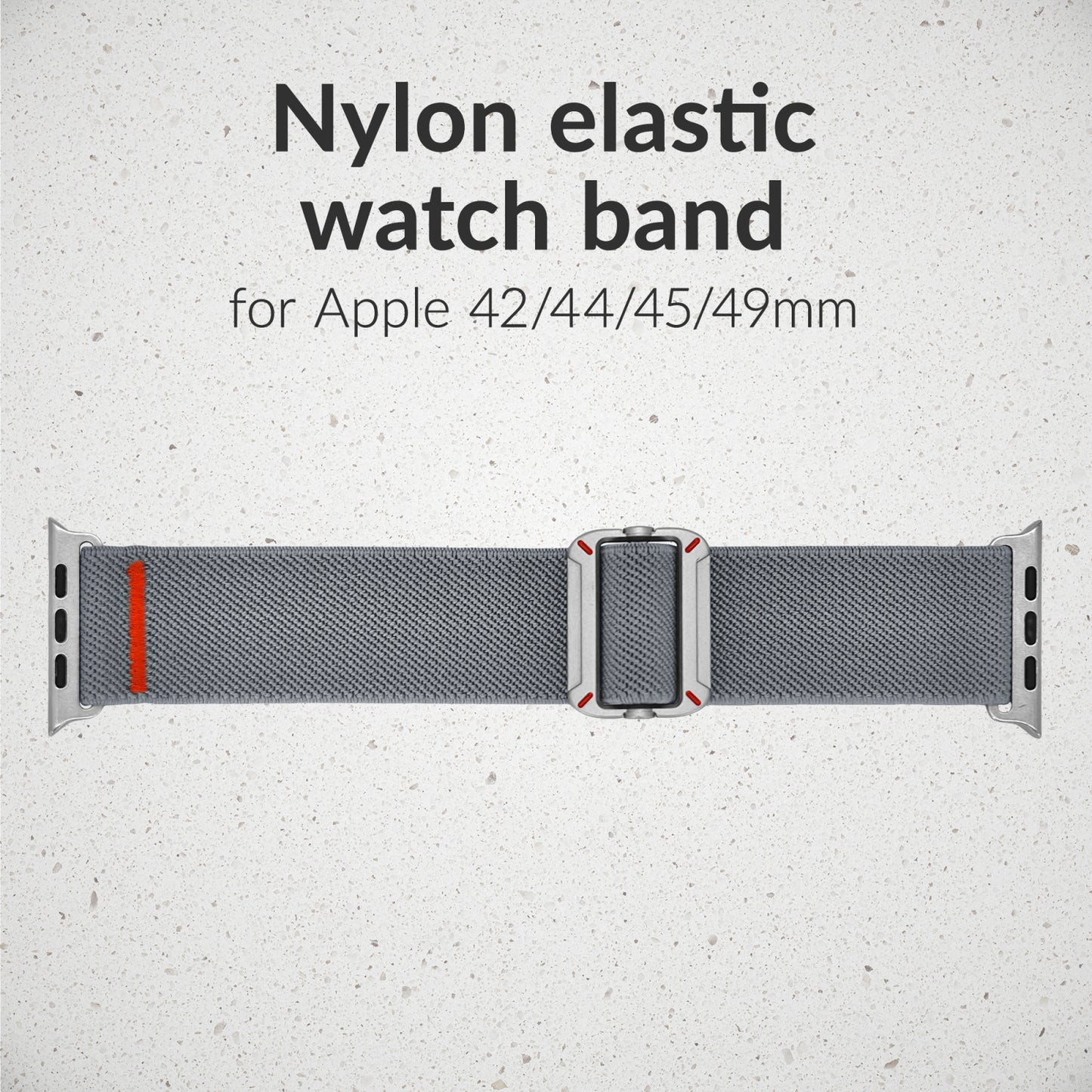 Mobilize Nylon Watch Band - Elastic - for Apple 42/44/45/49mmm - Grey