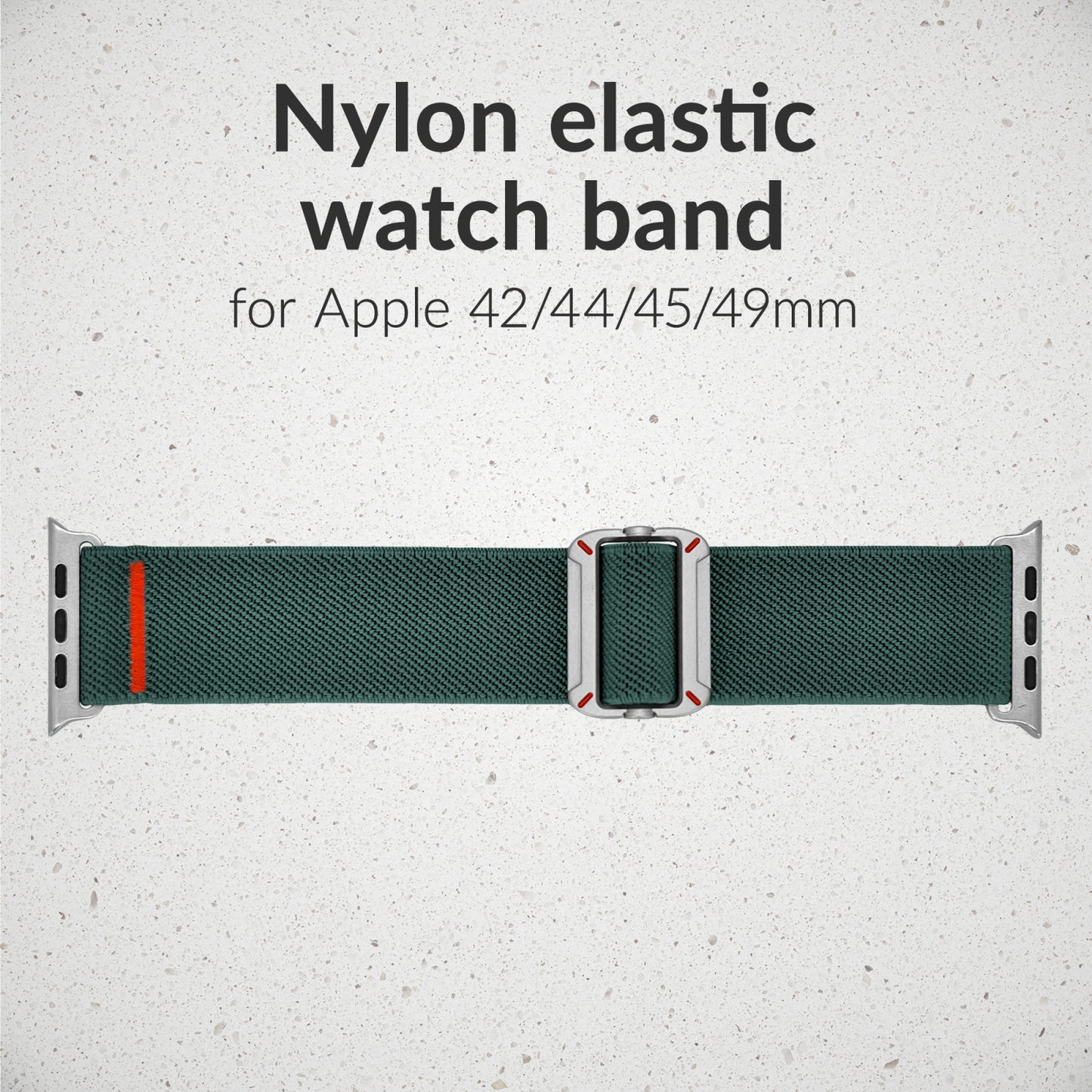 Mobilize Nylon Watch Band - Elastic - for Apple 42/44/45/49mm - Green