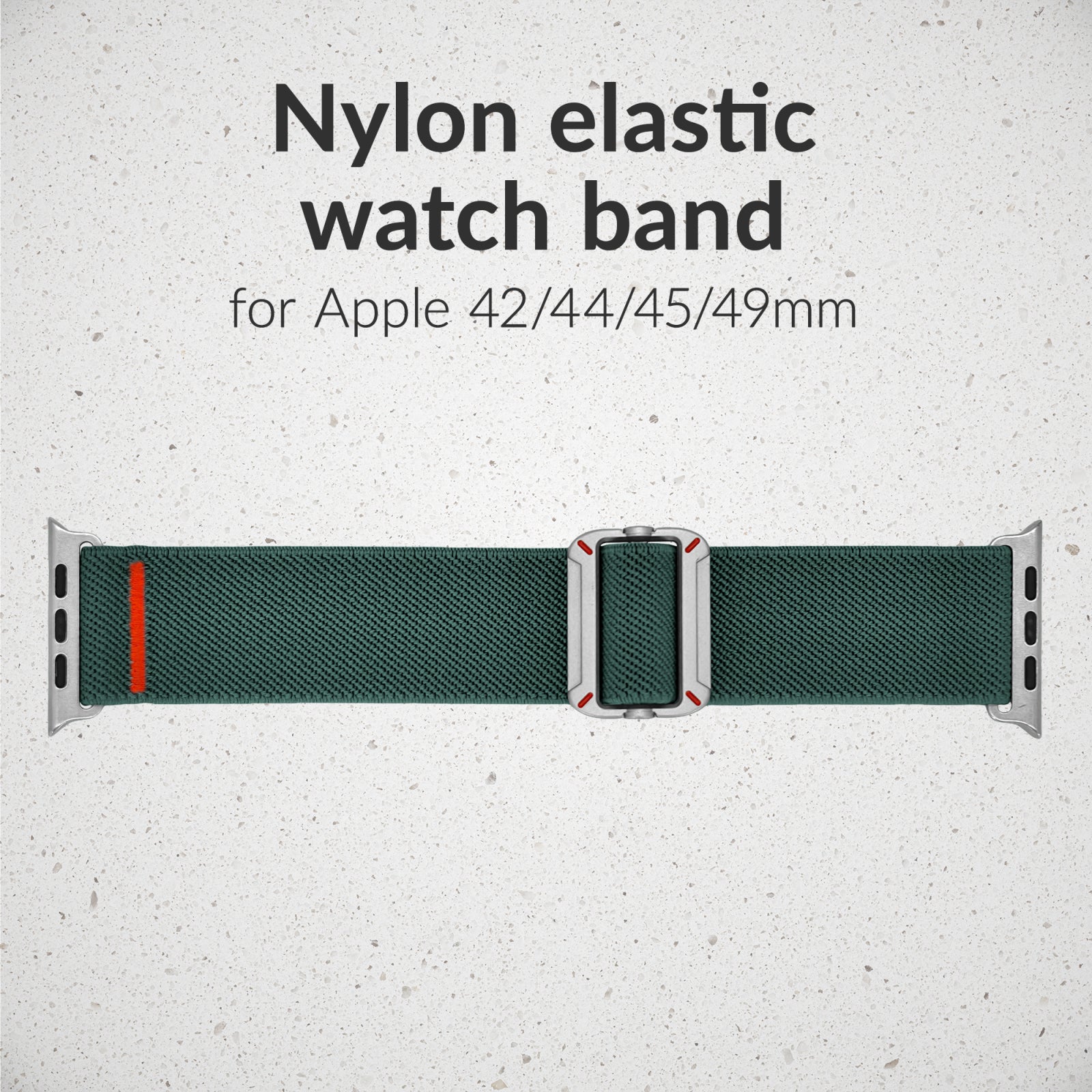 Mobilize Nylon Watch Band - Elastic - for Apple 42/44/45/49mm - Green