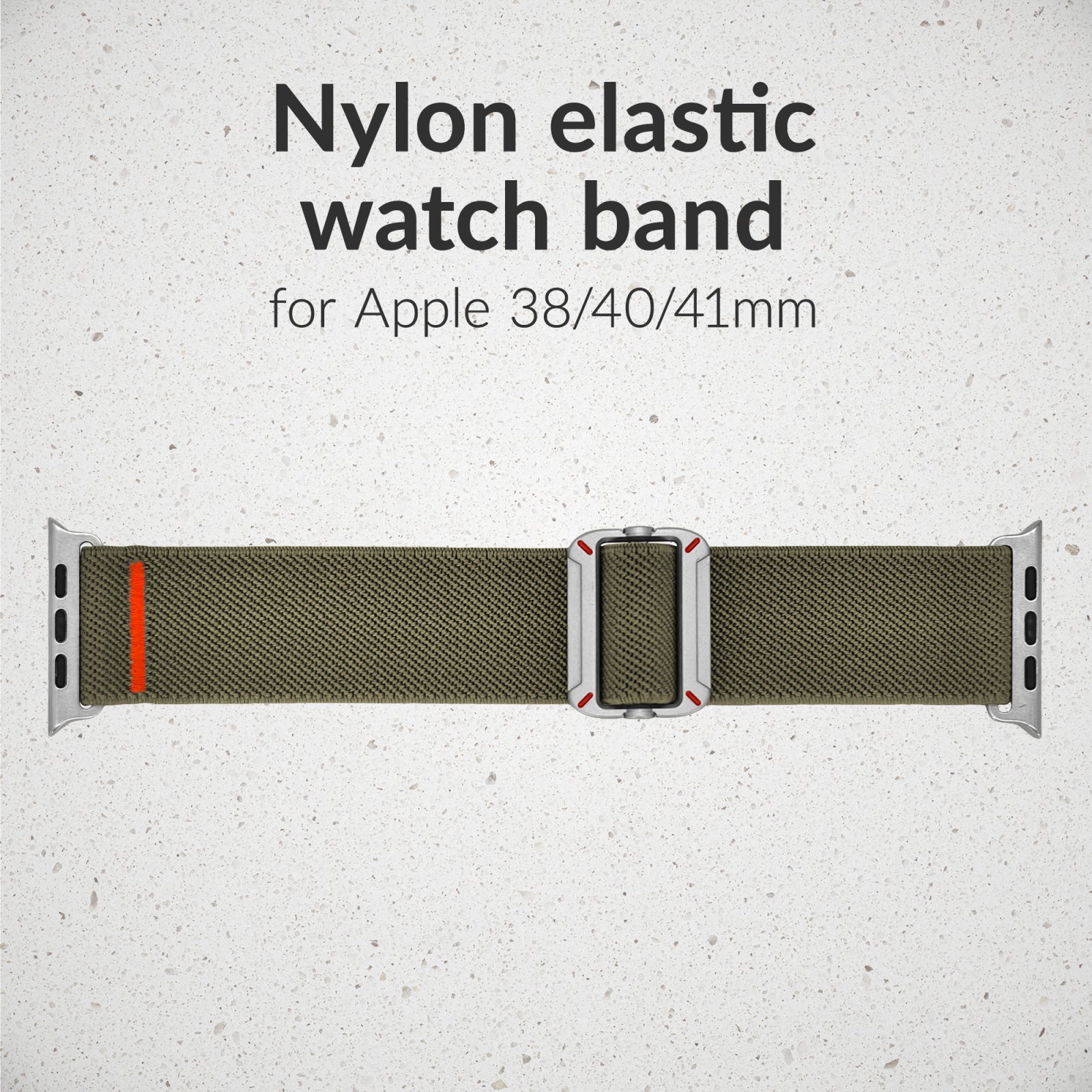 Mobilize Nylon Watch Band - Elastic - for Apple 38/40/41mm - Khaki