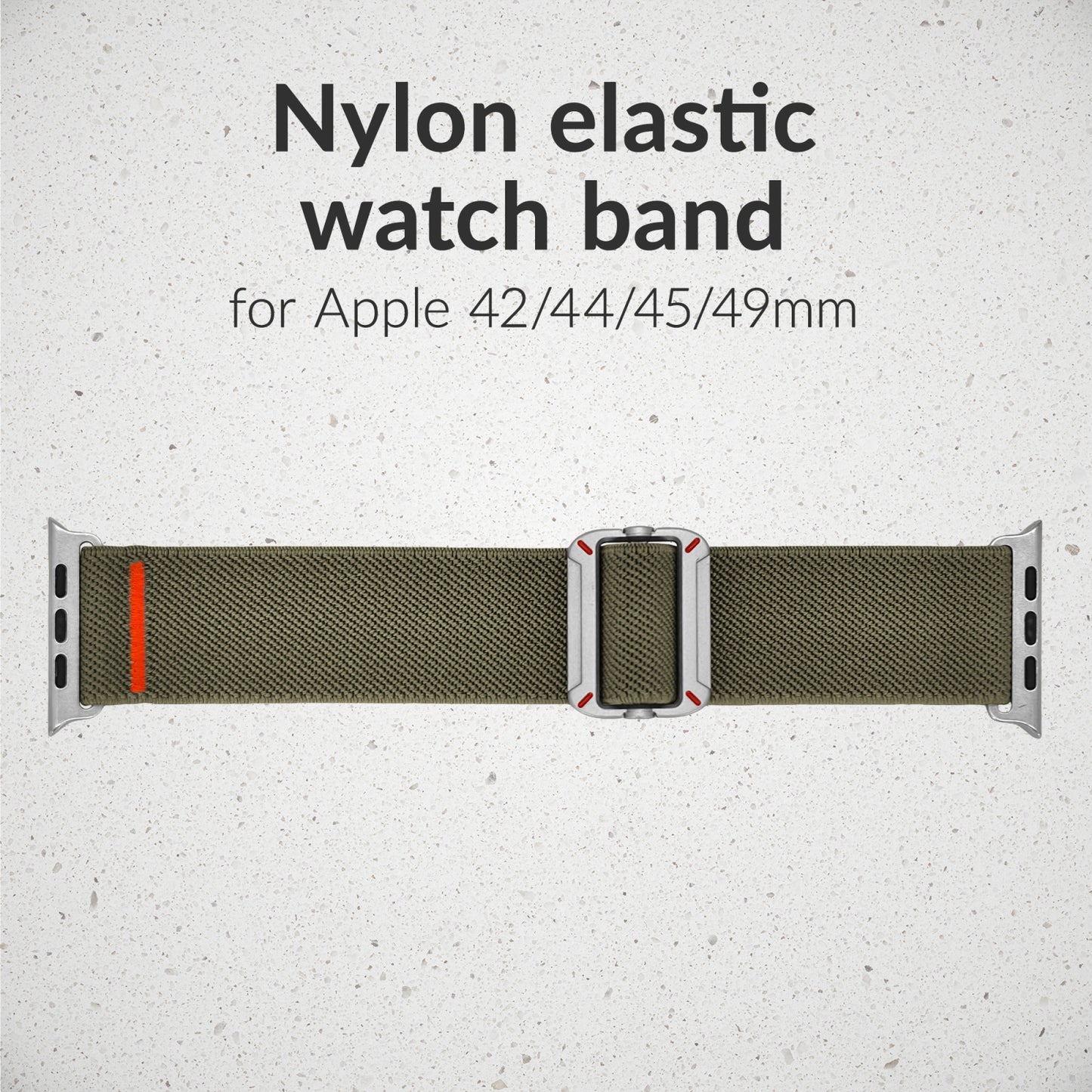 Mobilize Nylon Watch Band - Elastic - for Apple 42/44/45/49mm - Khaki