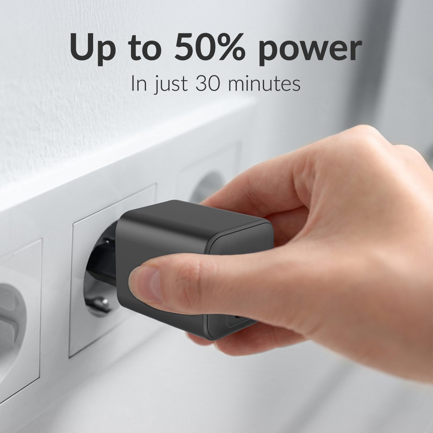 Mobilize Wall Charger 2x USB-C GaN 45W with PD/PPS Black