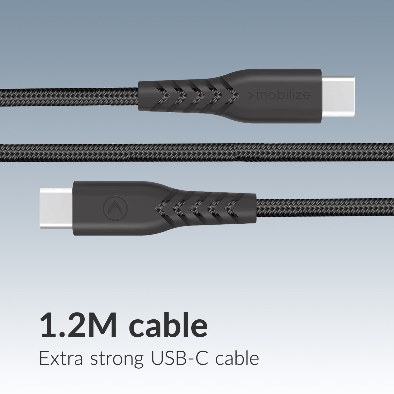 Mobilize Wall Charger USB-C + USB GaN 30W with PD/PPS + USB-C Nylon Cable 1.2m Black