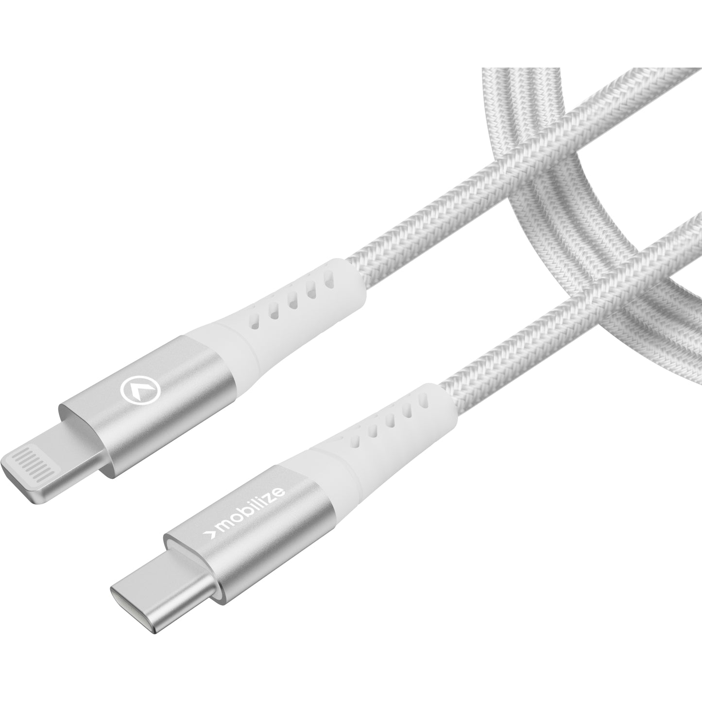Mobilize Strong Nylon Cable USB-C to USB-C 2m. 60W White (Bulk)