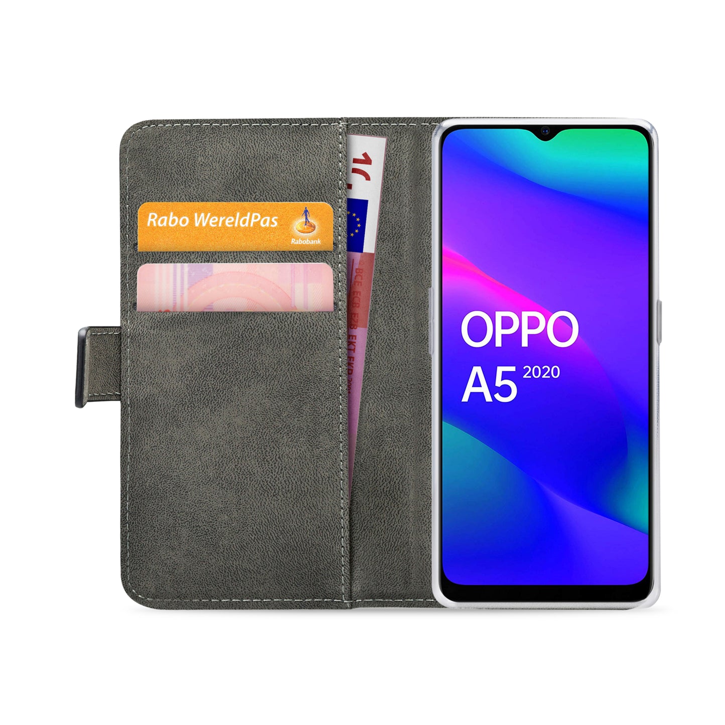 Mobilize Classic Gelly Wallet Book Case OPPO A5 5G Black