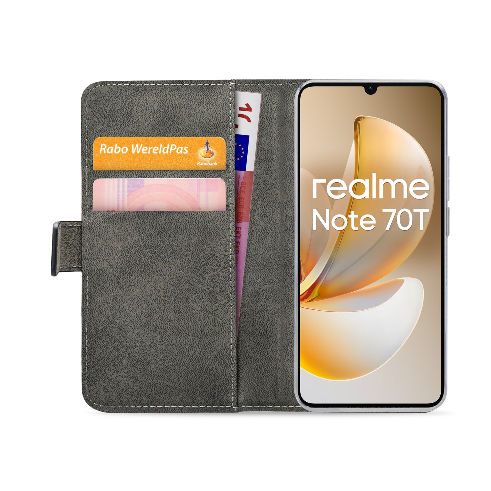 Mobilize Classic Gelly Wallet Book Case Realme Note 70T Black