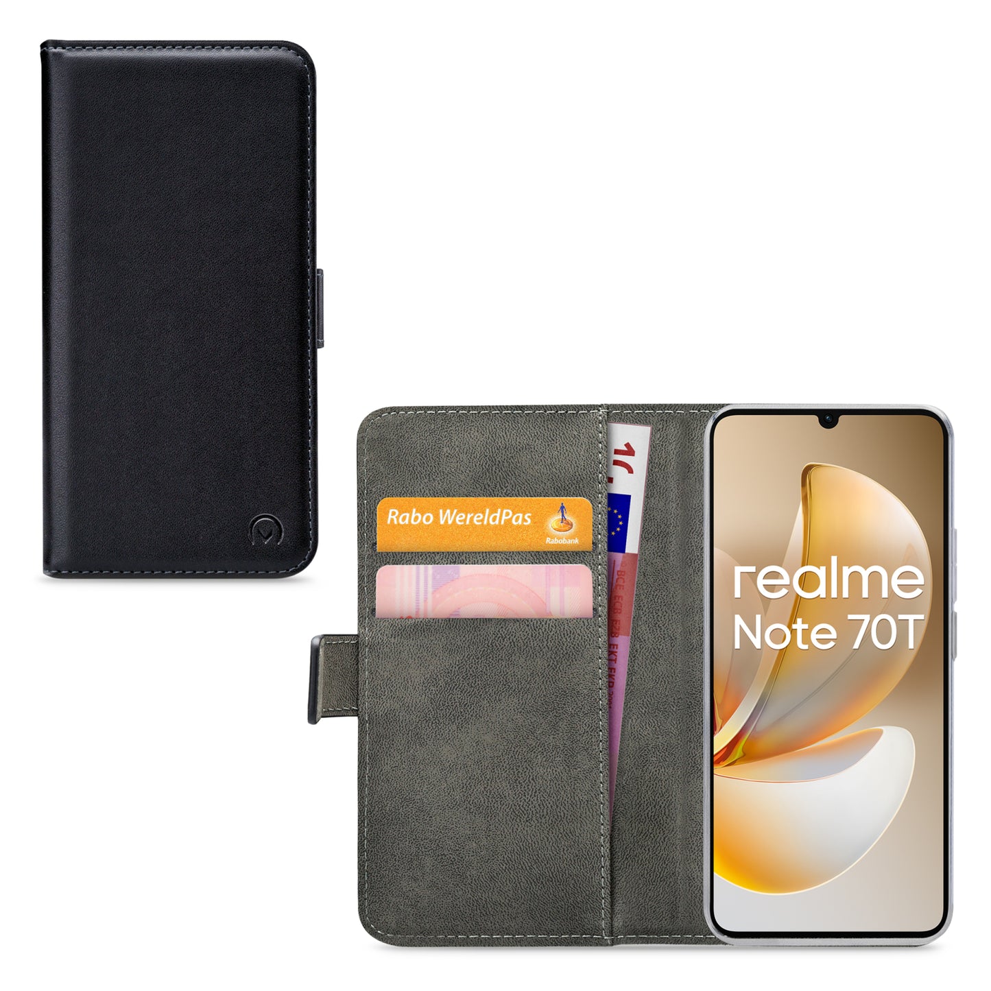 Mobilize Classic Gelly Wallet Book Case Realme Note 70T Black