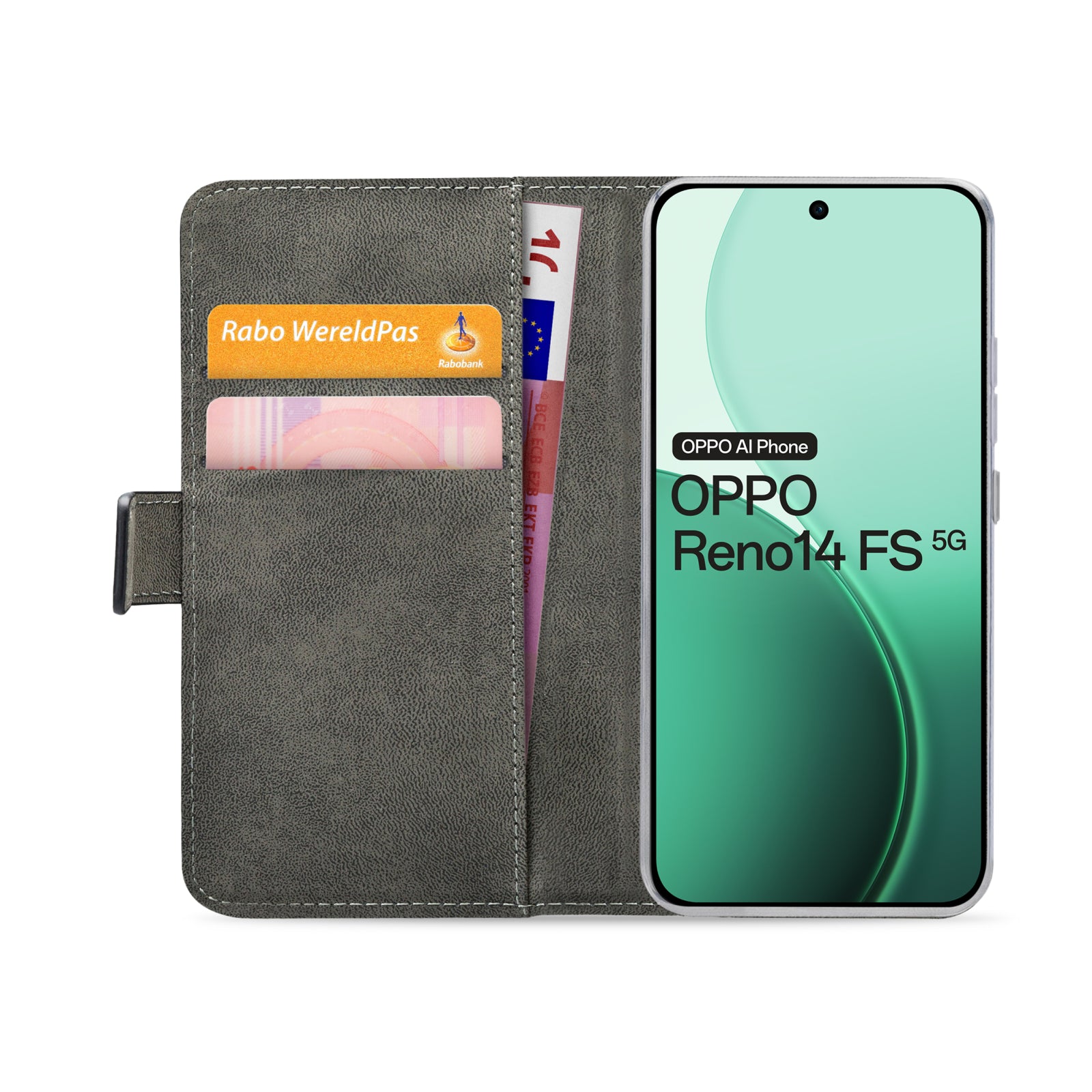 Mobilize Classic Gelly Wallet Book Case OPPO Reno14 F/Reno14 FS Black