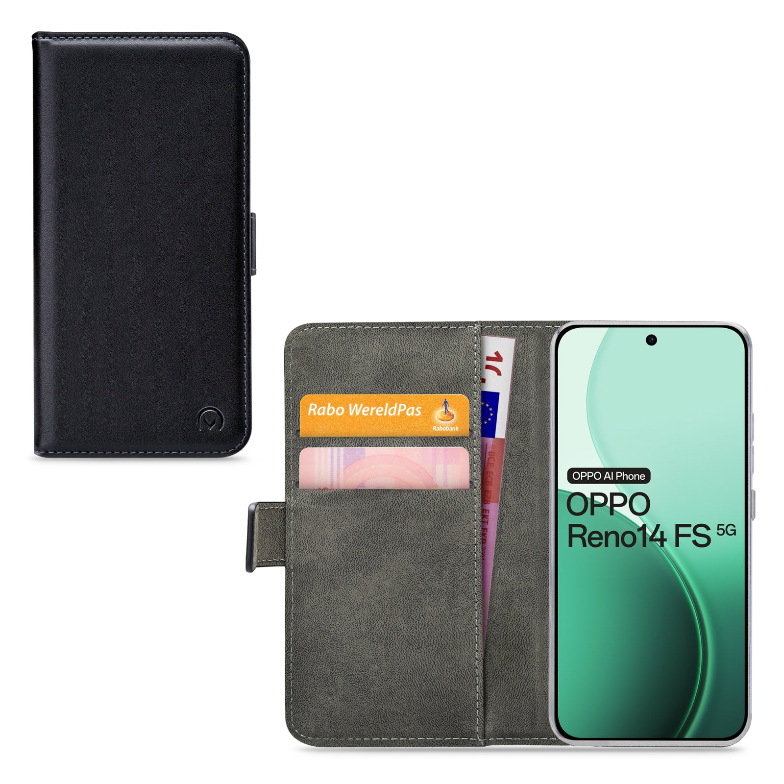 Mobilize Classic Gelly Wallet Book Case OPPO Reno14 F/Reno14 FS Black