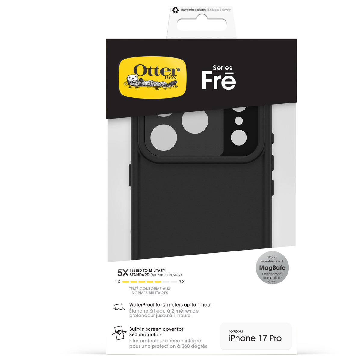 OtterBox Fre for MagSafe Case Apple iPhone 17 Pro Black