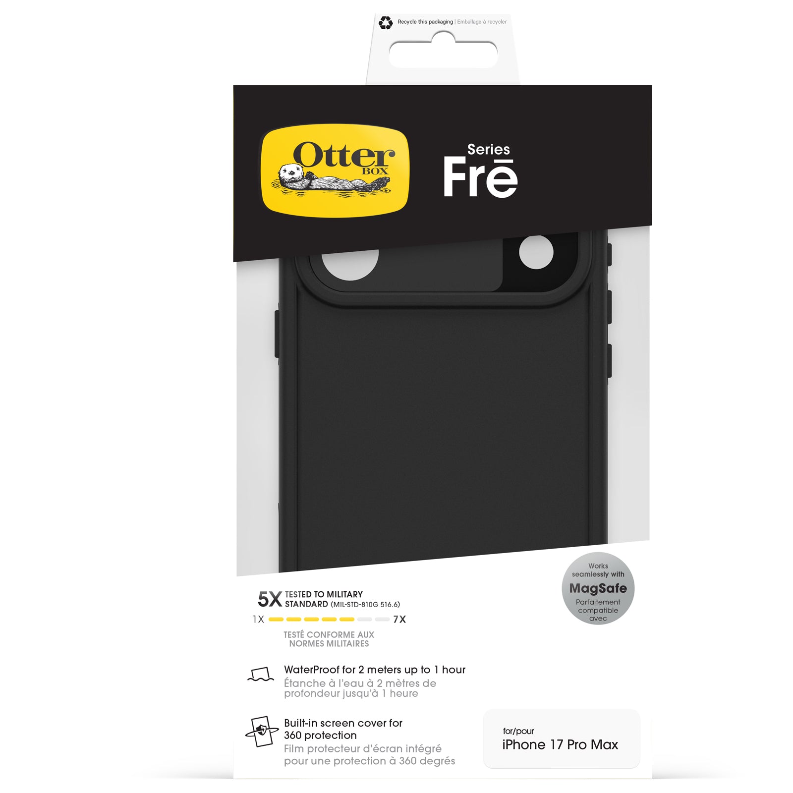 OtterBox Fre for MagSafe Case Apple iPhone 17 Pro Max Black