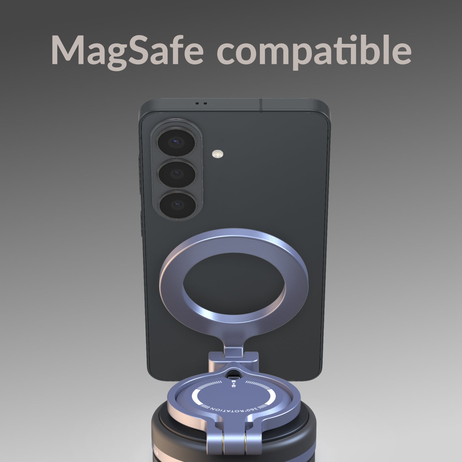 Mobilize MagSafe Compatible Phone Holder - 360° Rotatable & Foldable - Vacuum Suction - Premium Alloy