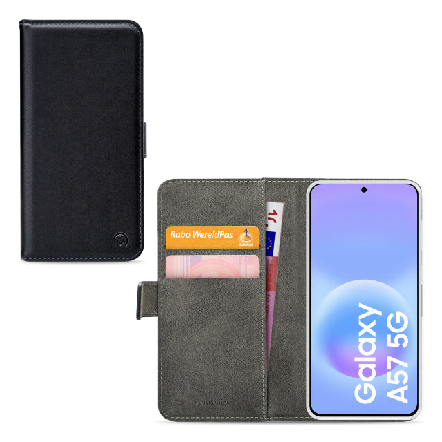 Mobilize Classic Gelly Wallet Book Case Samsung Galaxy A57 5G Schwarz