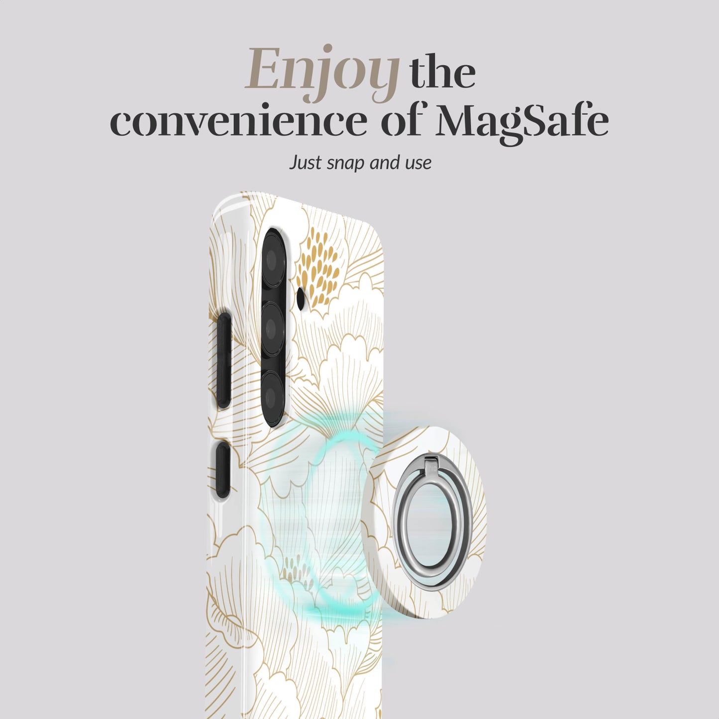 MIO White Roses Magsafe Compatible for Samsung A57 5G