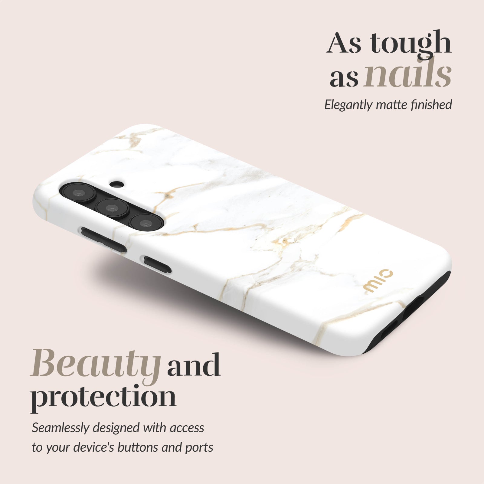 MIO White Marble Magsafe Compatible for Samsung A37 5G