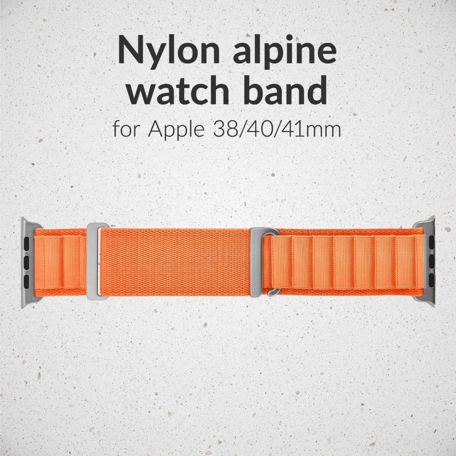 Mobilize Nylon Watch Band - Alpine - Titanium Connector - for Apple 38/40/41mm - Orange