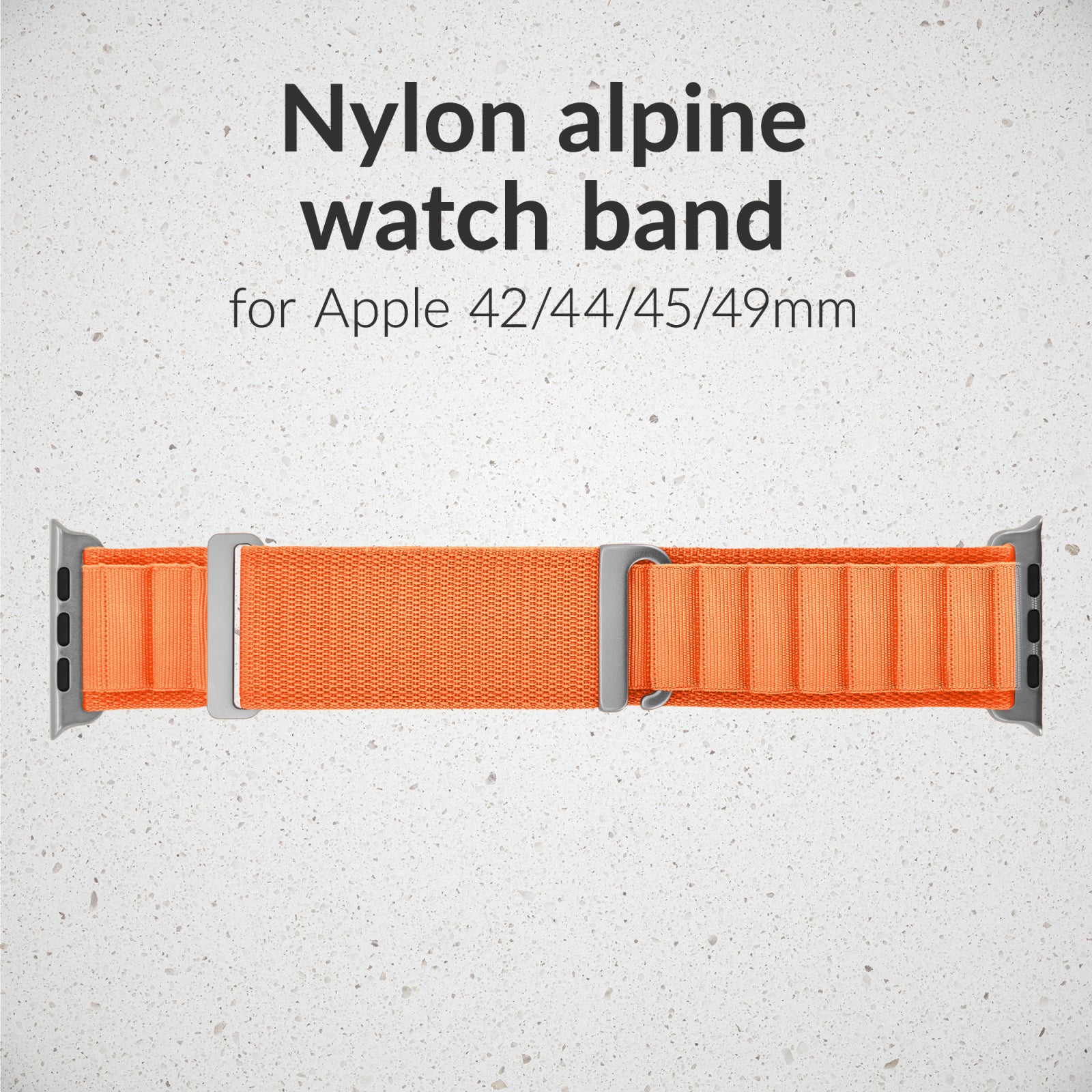 Mobilize Nylon Watch Band - Alpine - Titanium Connector - for Apple 42/44/45/49mm - Orange