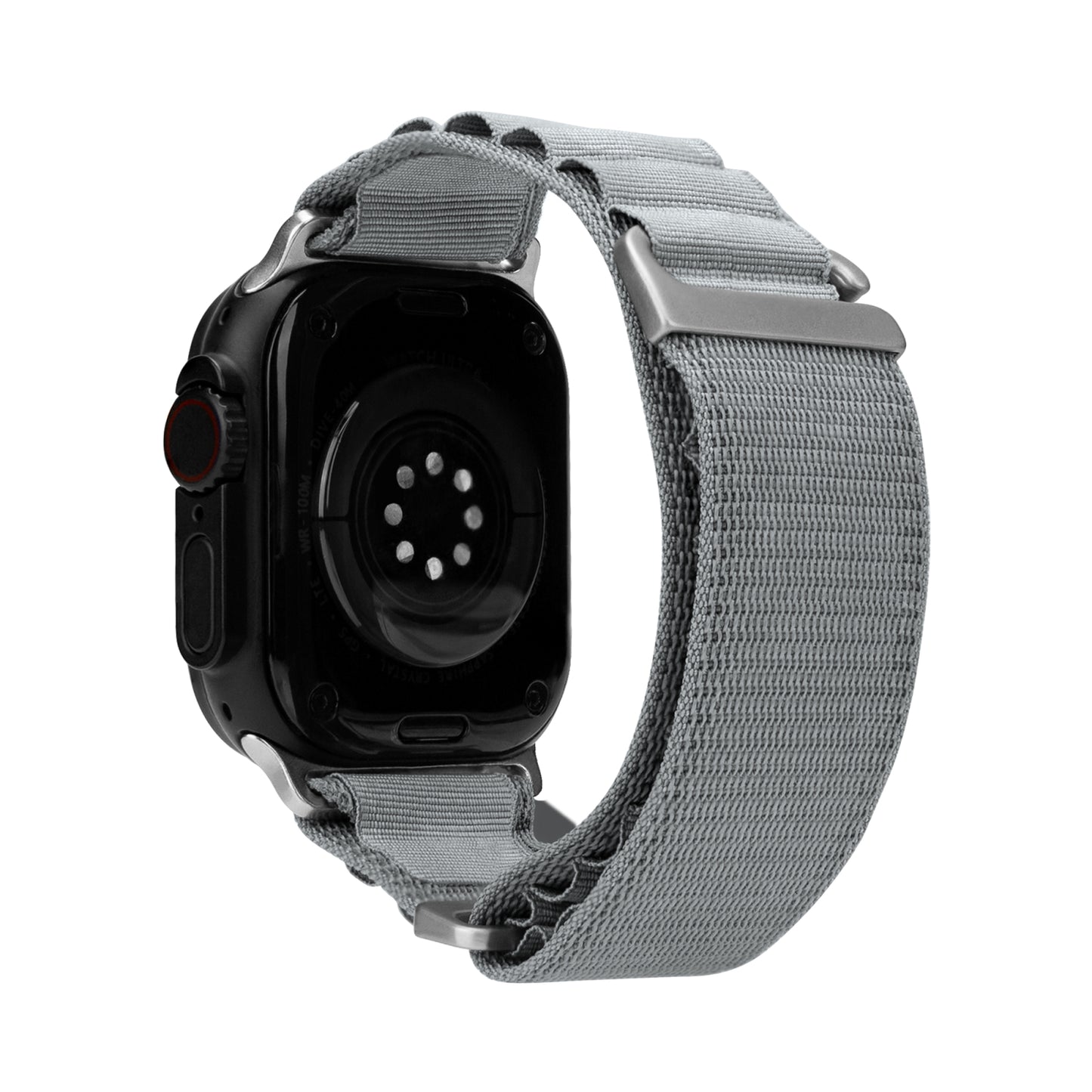 Mobilize Nylon Watch Band - Alpine - Titanium Connector - for Apple 42/44/45/49mm - Light Grey