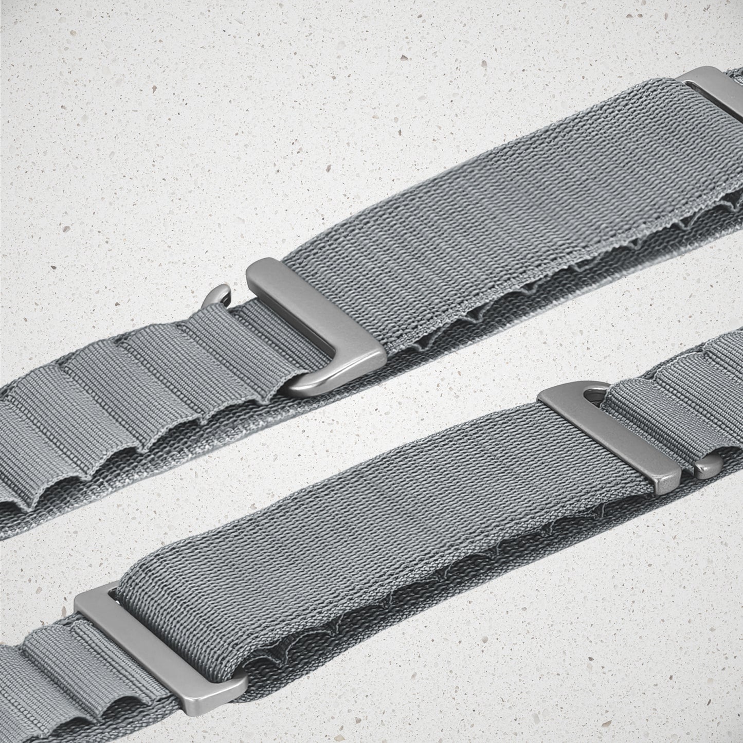 Mobilize Nylon Watch Band - Alpine - Titanium Connector - for Apple 42/44/45/49mm - Light Grey