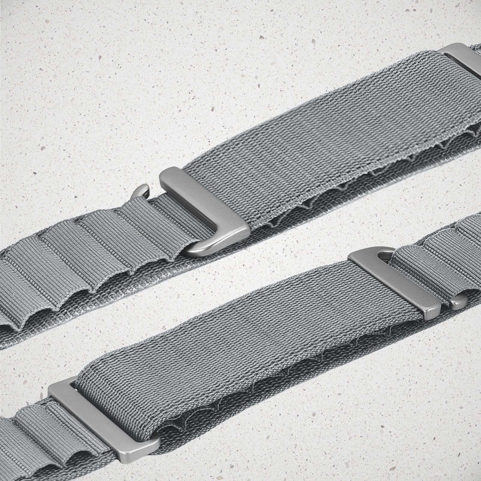 Mobilize Nylon Watch Band - Alpine - Titanium Connector - for Apple 42/44/45/49mm - Light Grey