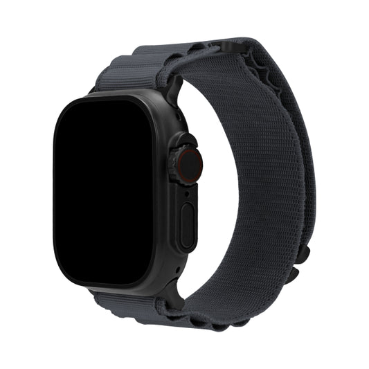 Mobilize Nylon Watch Band - Alpine - Black Connector - for Apple 42/44/45/49mm - Dark Grey