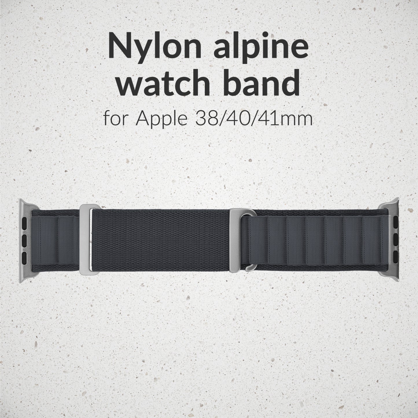 Mobilize Nylon Watch Band - Alpine - Titanium Connector - for Apple 38/40/41mm - Dark Grey