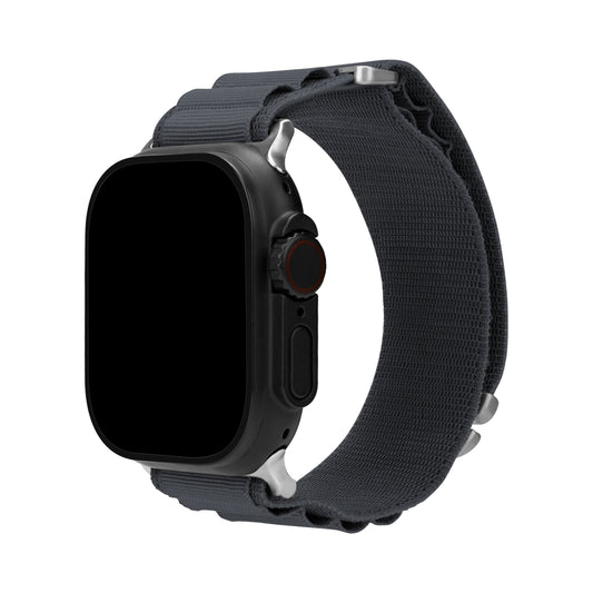 Mobilize Nylon Watch Band - Alpine - Titanium Connector - for Apple 42/44/45/49mm - Dark Grey