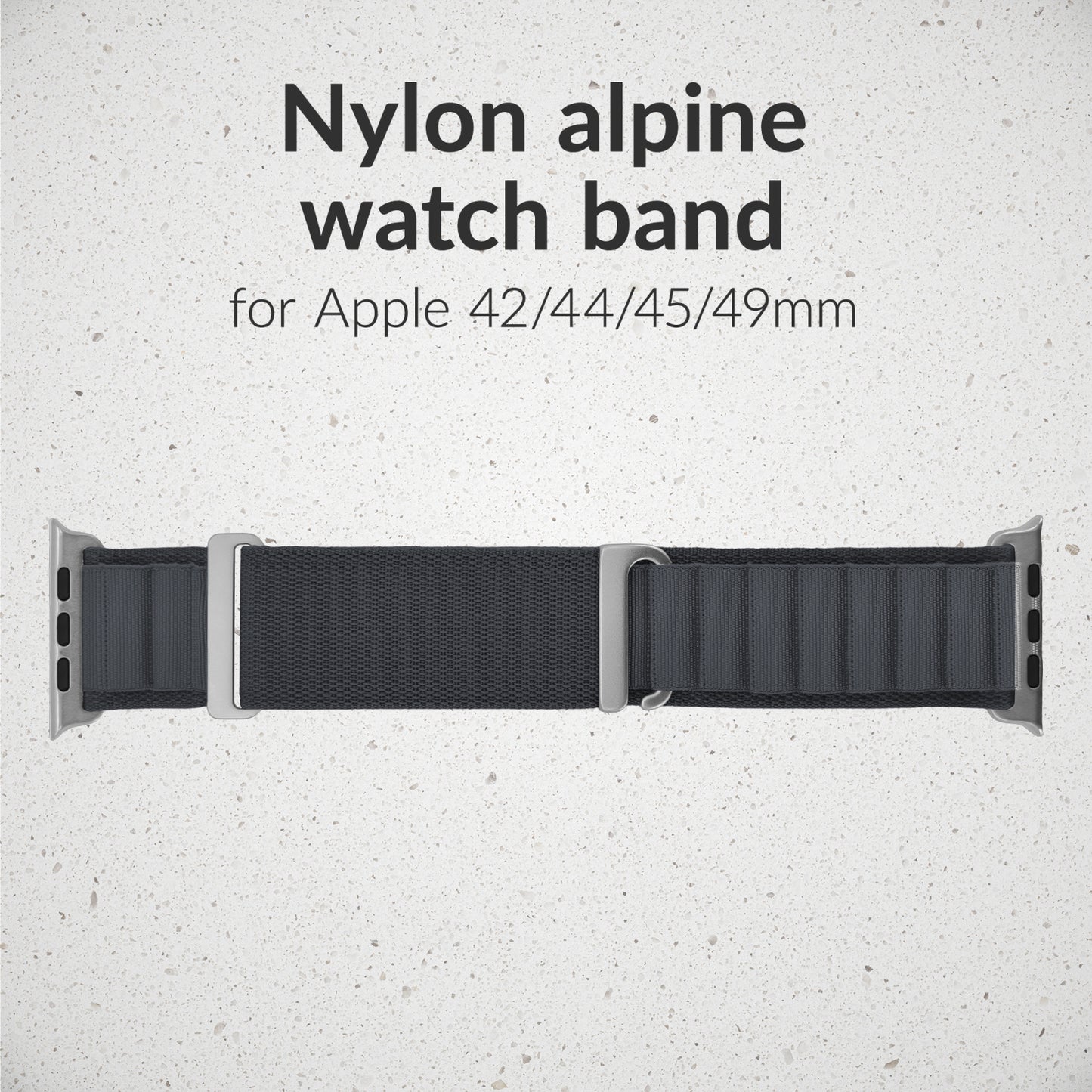 Mobilize Nylon Watch Band - Alpine - Titanium Connector - for Apple 42/44/45/49mm - Dark Grey