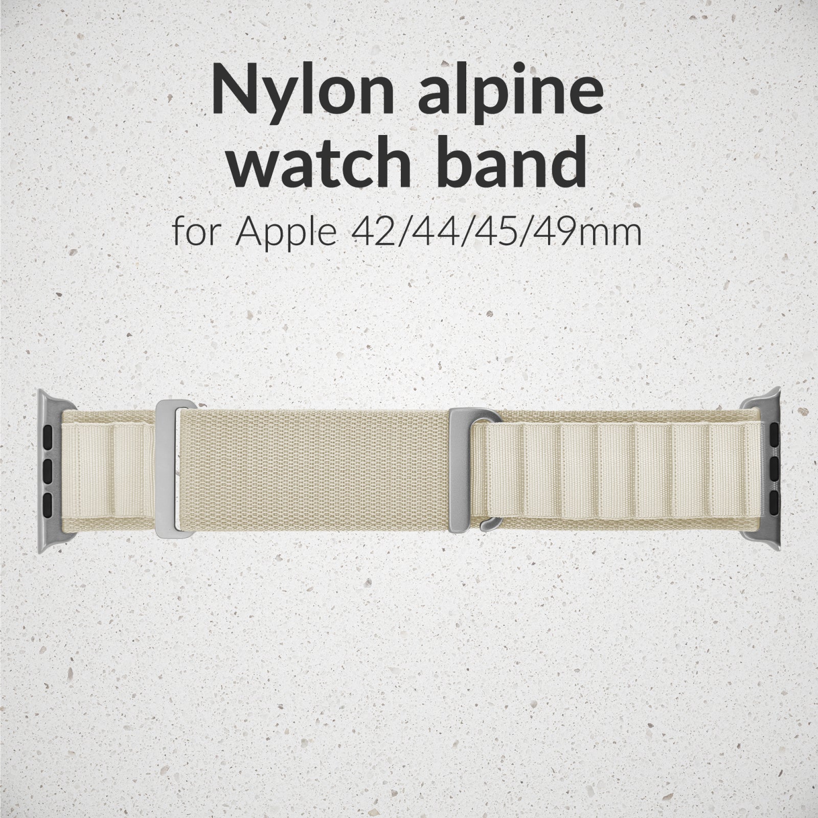 Mobilize Nylon Watch Band - Alpine - Titanium Connector - for Apple 42/44/45/49mm - Starlight
