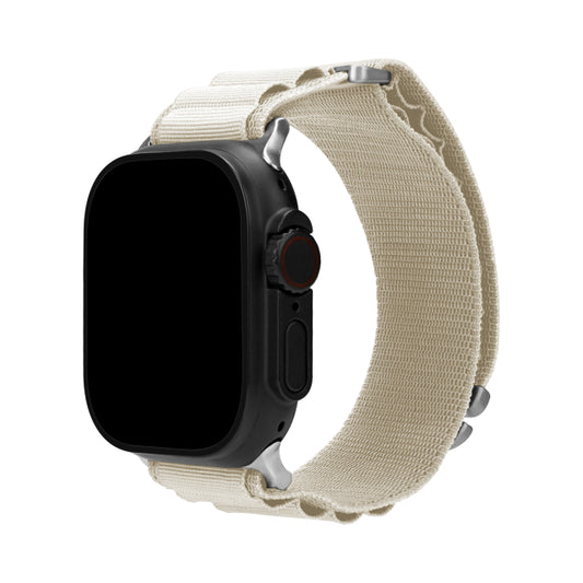 Mobilize Nylon-Armband - Alpine - Titan-Anschluss - für Apple 38/40/41mm - Starlight