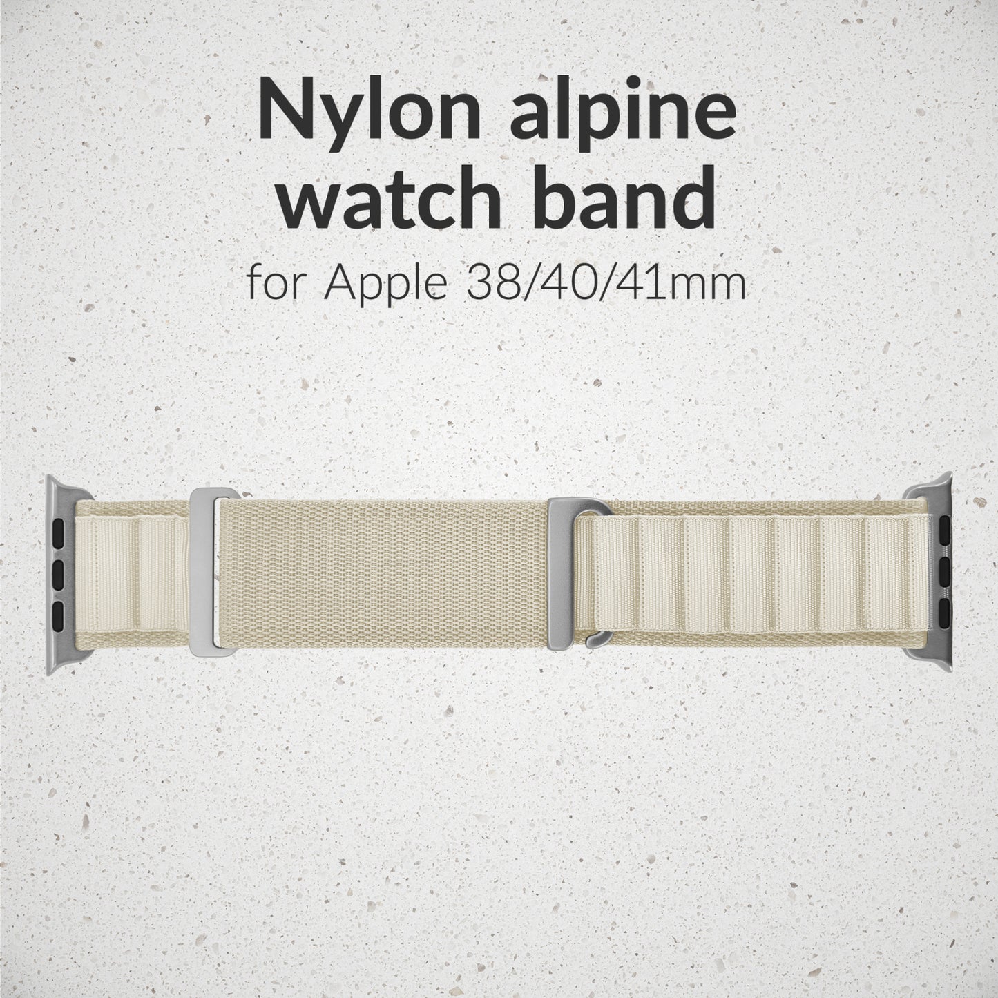 Mobilize Nylon Watch Band - Alpine - Titanium Connector - for Apple 38/40/41mm - Starlight