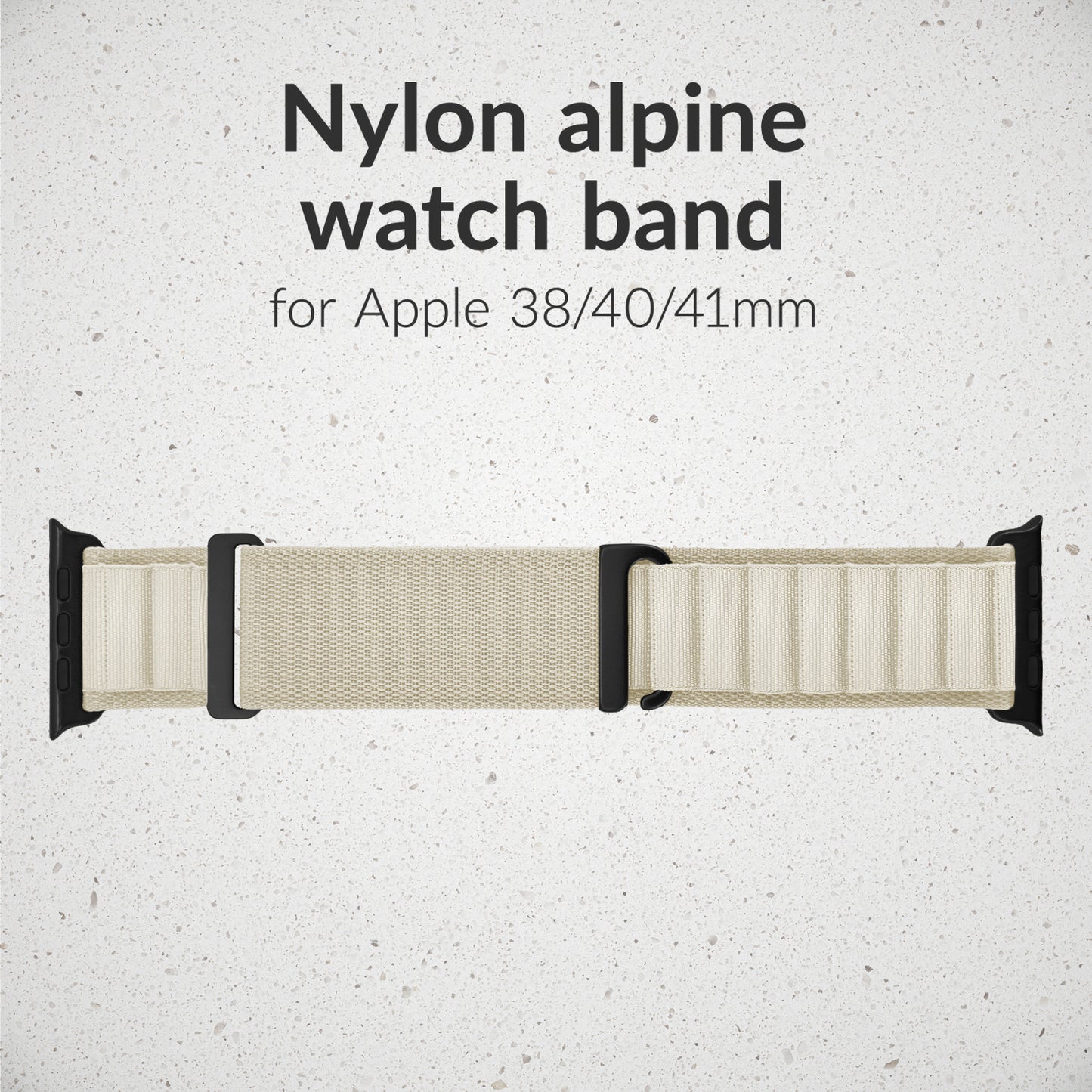 Mobilize Nylon Watch Band - Alpine - Black Connector - for Apple 38/40/41mm - Starlight