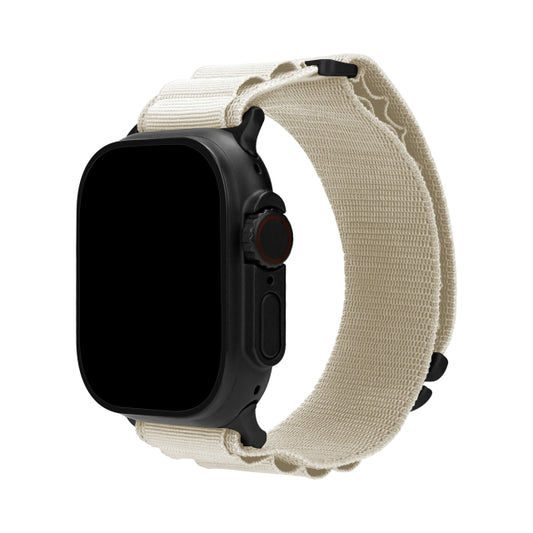 Mobilize Nylon Watch Band – Alpine – Schwarzer Stecker – für Apple 42/44/45/49mm – Starlight