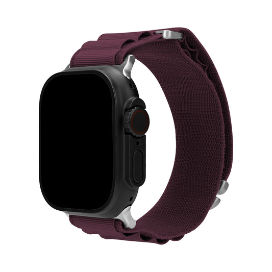 Mobilize Nylon Watch Band - Alpine - Titanium Connector - for Apple 38/40/41mm - Bordeaux
