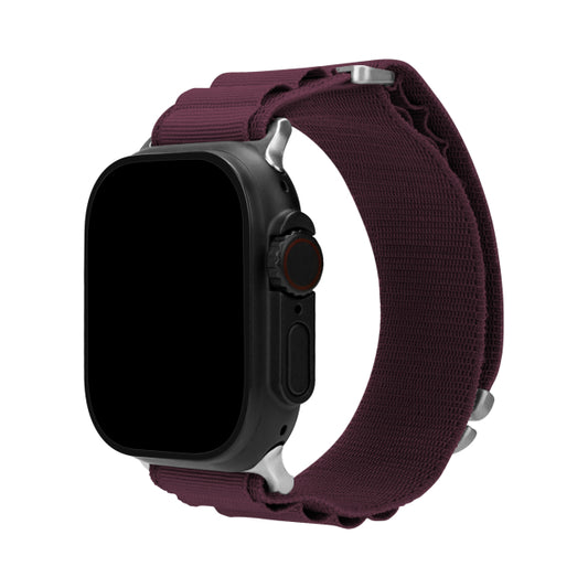 Mobilize Nylon Watch Band - Alpine - Titanium Connector - for Apple 42/44/45/49mm - Bordeaux