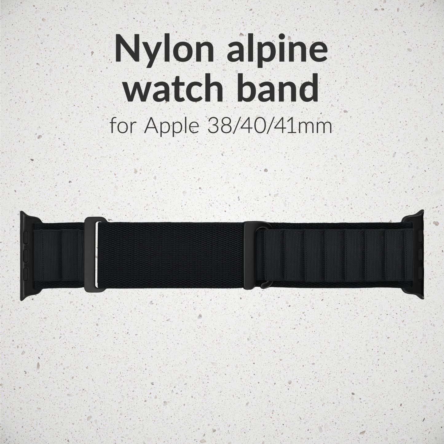 Mobilize Nylon Watch Band - Alpine - Black Connector - for Apple 38/40/41mm - Black