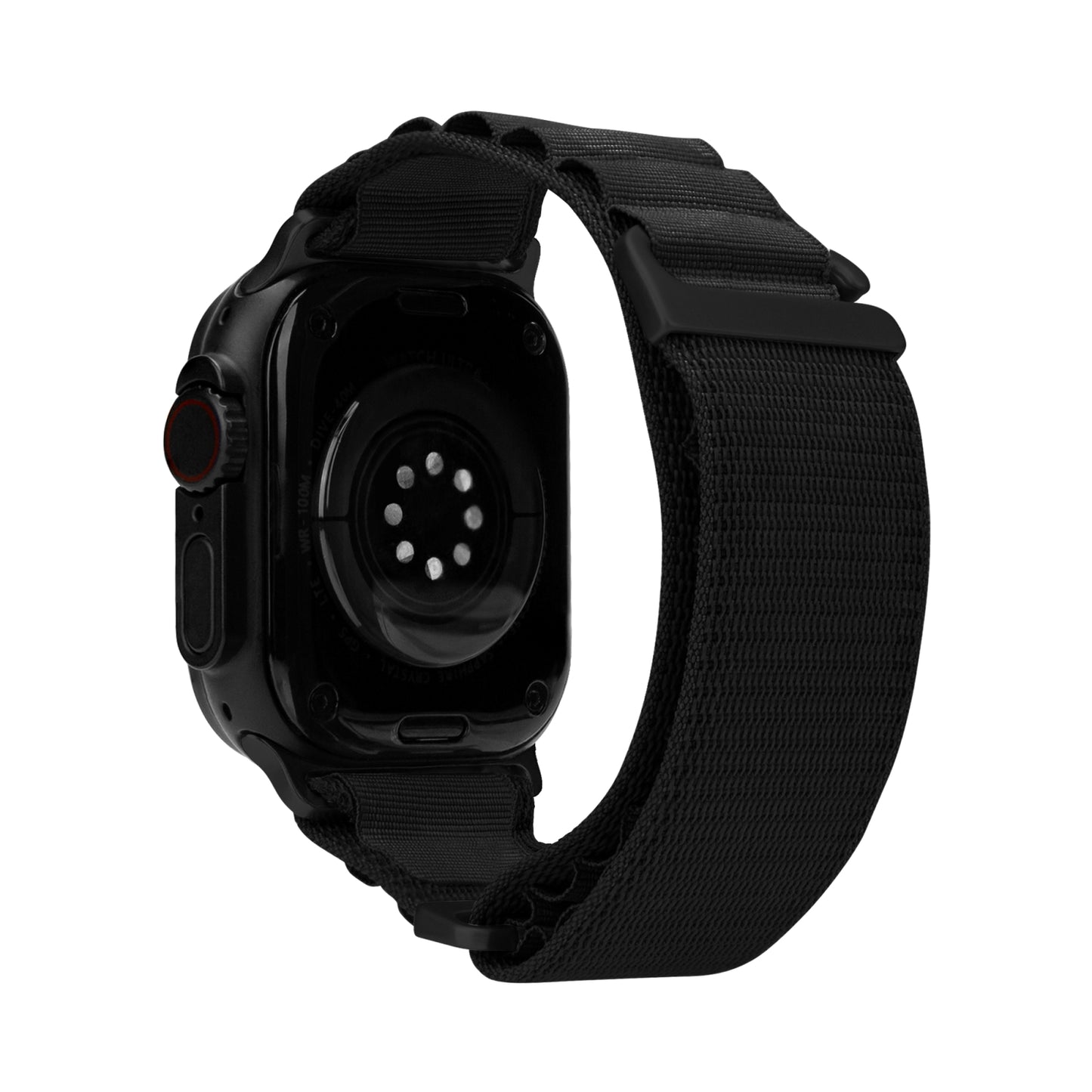 Mobilize Nylon Watch Band - Alpine - Black Connector - for Apple 42/44/45/49mm - Black