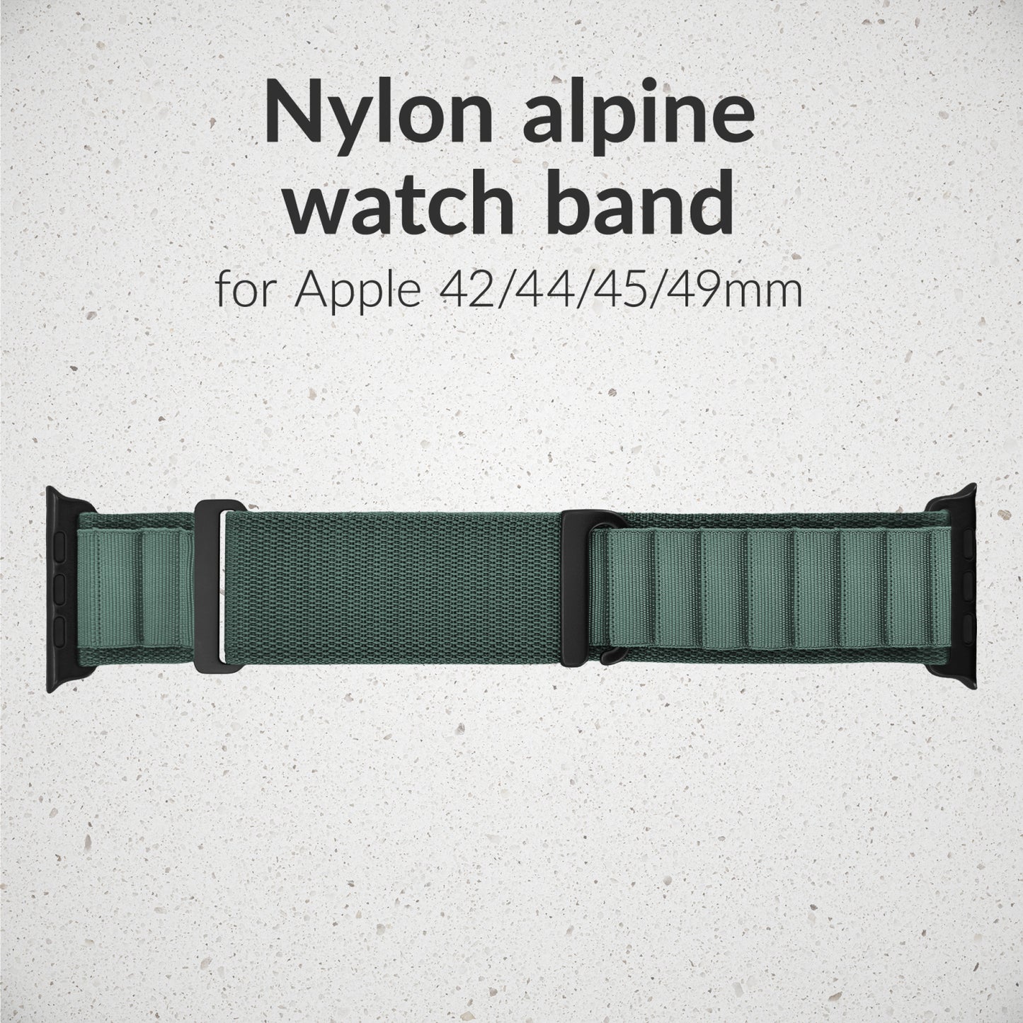 Mobilize Nylon Watch Band - Alpine - Black Connector - for Apple 42/44/45/49mm - Green
