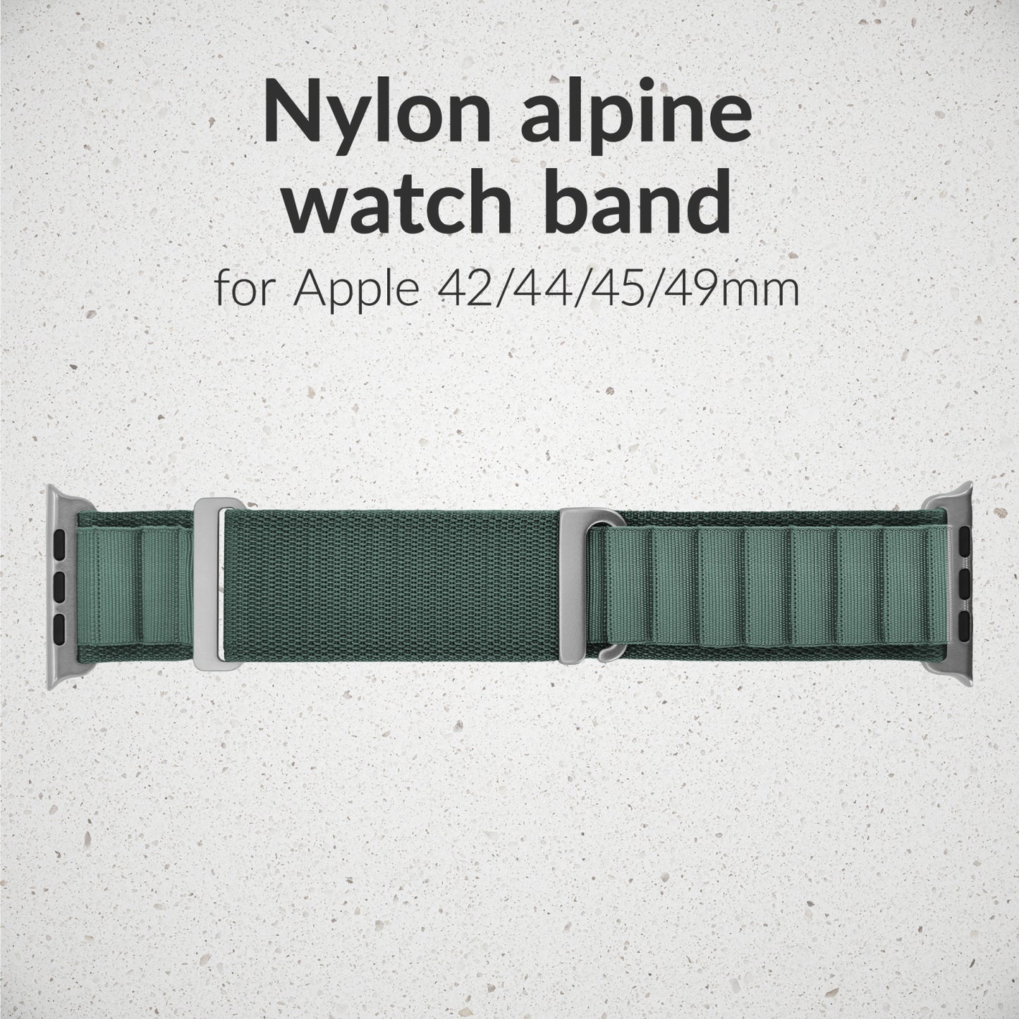 Mobilize Nylon Watch Band - Alpine - Titanium Connector - for Apple 42/44/45/49mm - Green