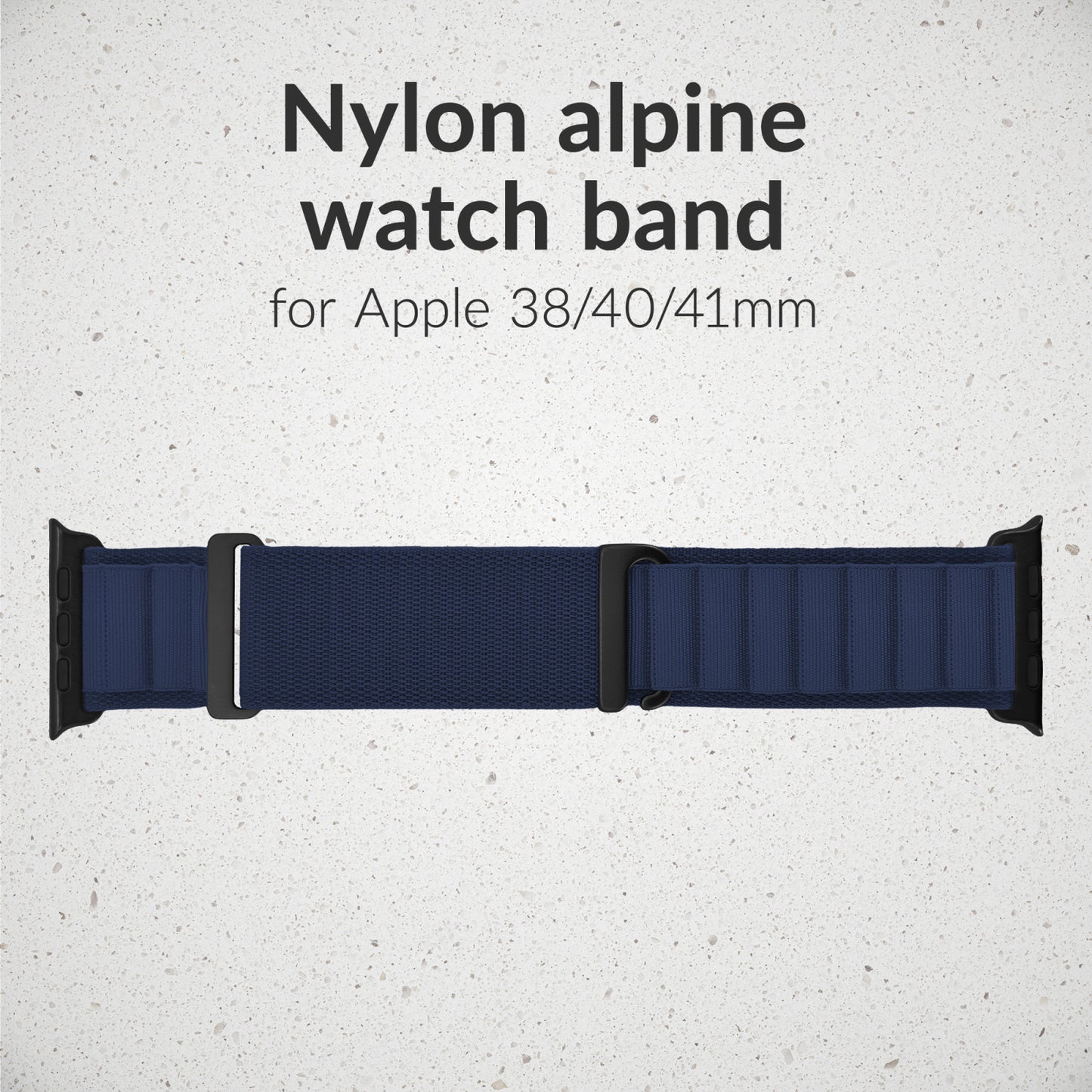 Mobilize Nylon Watch Band - Alpine - Black Connector - for Apple 38/40/41mm - Blue