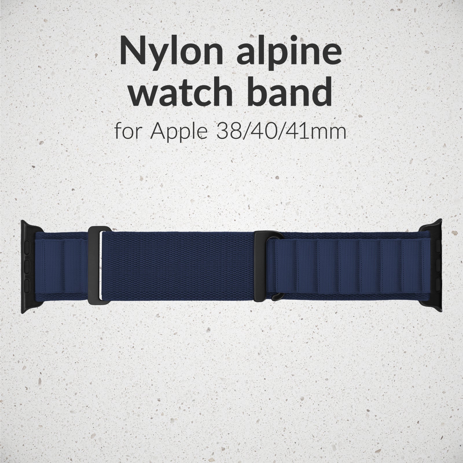 Mobilize Nylon Watch Band - Alpine - Black Connector - for Apple 38/40/41mm - Blue