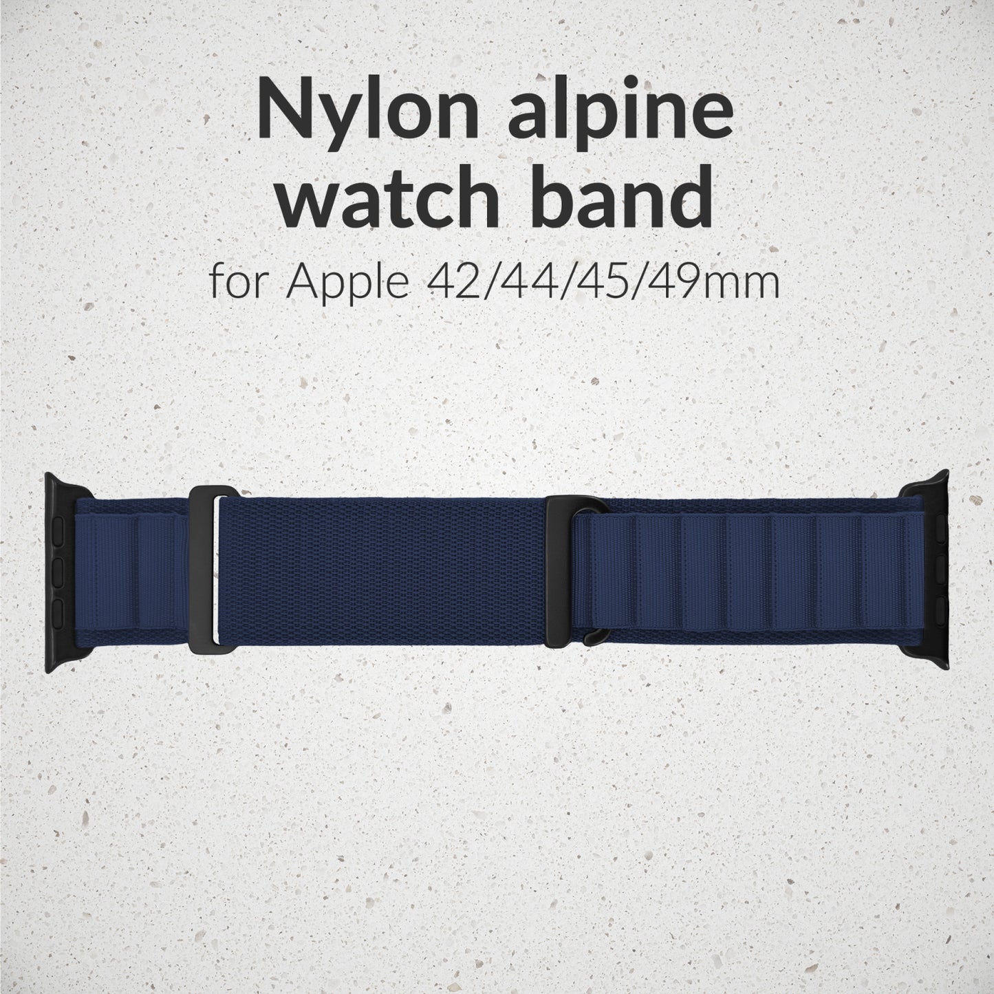 Mobilize Nylon Watch Band - Alpine - Black Connector - for Apple 42/44/45/49mm - Blue