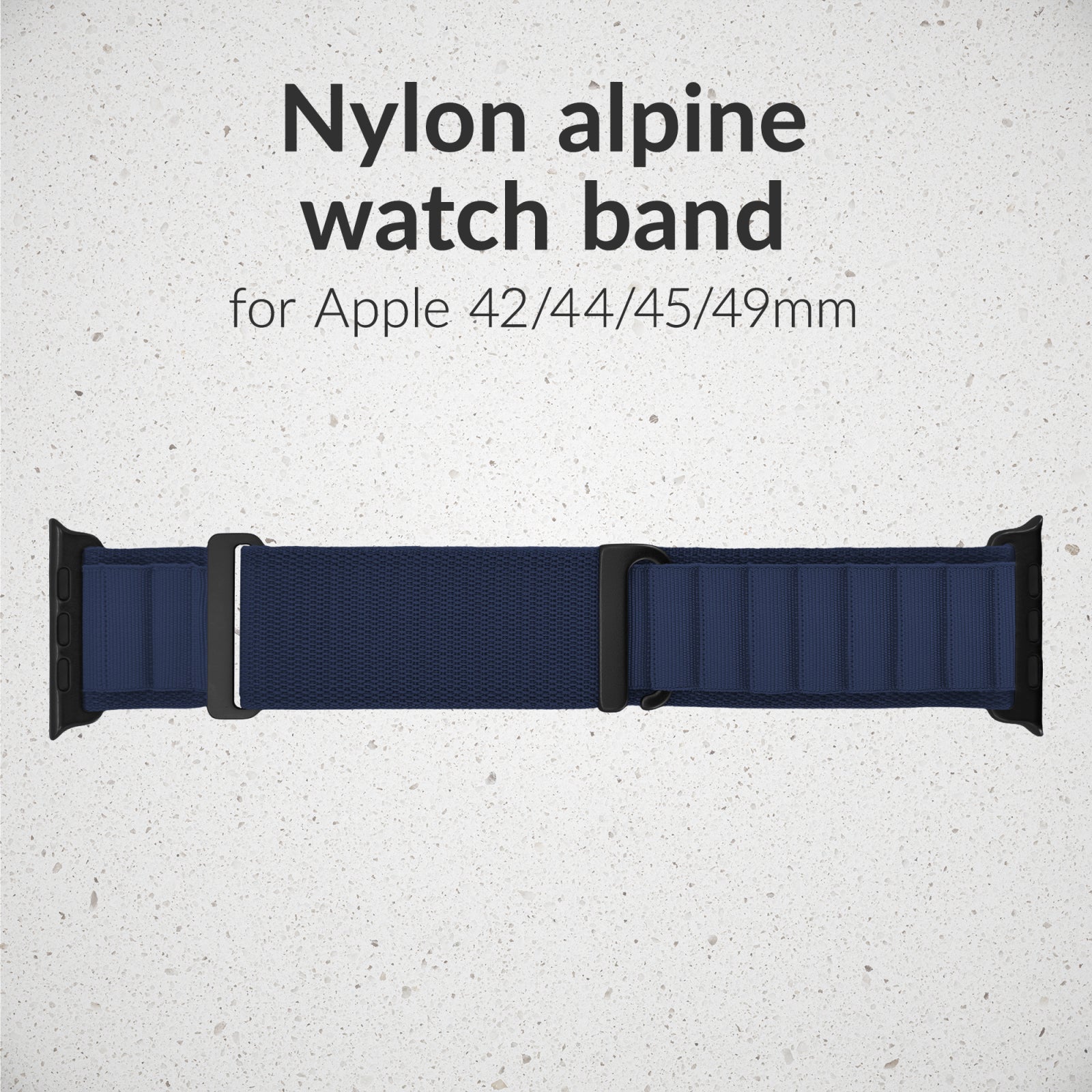 Mobilize Nylon Watch Band - Alpine - Black Connector - for Apple 42/44/45/49mm - Blue