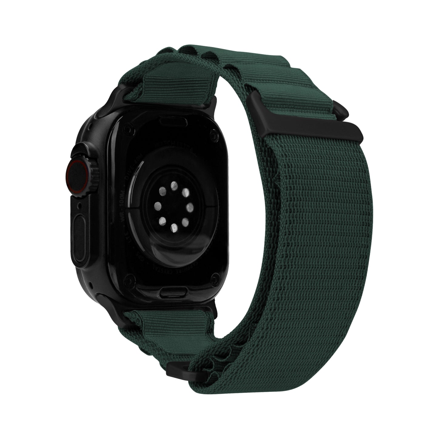 Mobilize Nylon Watch Band - Alpine - Black Connector - for Apple 42/44/45/49mm - Dark Green