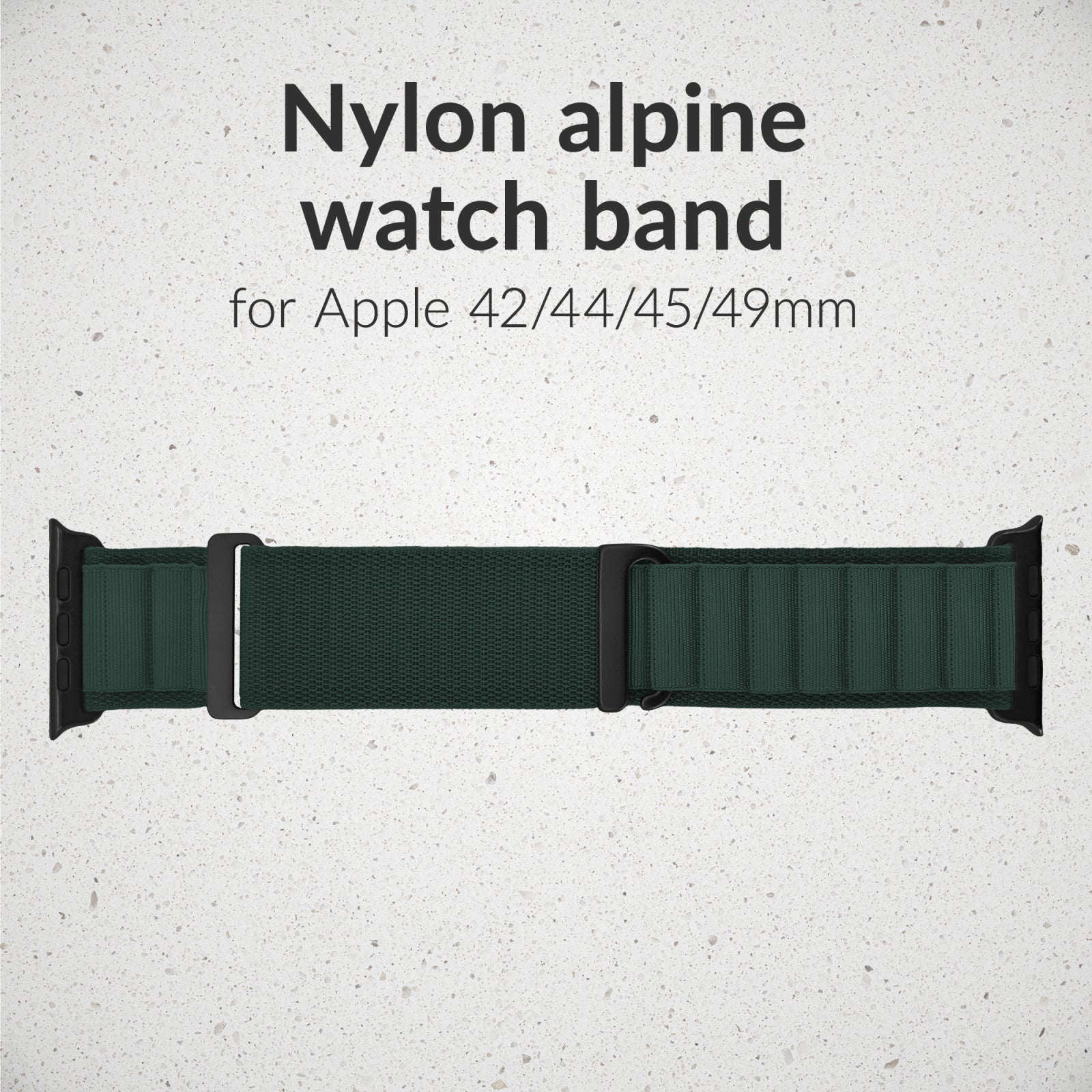 Mobilize Nylon Watch Band - Alpine - Black Connector - for Apple 42/44/45/49mm - Dark Green